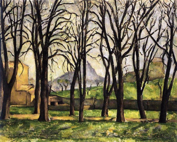 valnøddetræer om vinteren. Paul Cezanne 1885